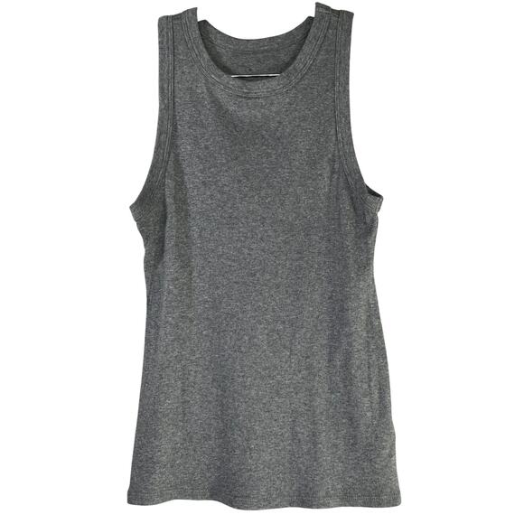 A New Day Grey Ribbed Sleeveless Tank Top Regular Size Medium - Picture 1 of 6